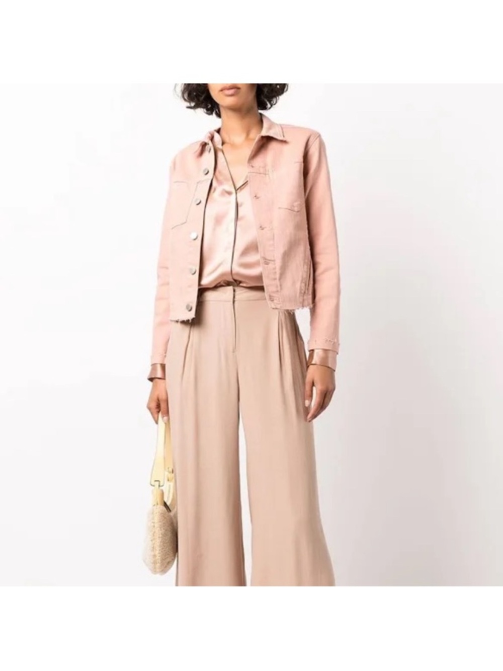 L'AGENCE Janelle Raw Cut Denim Jacket